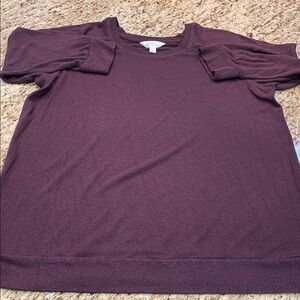 Market & Spruce Long Sleeve Top in Deep Purple